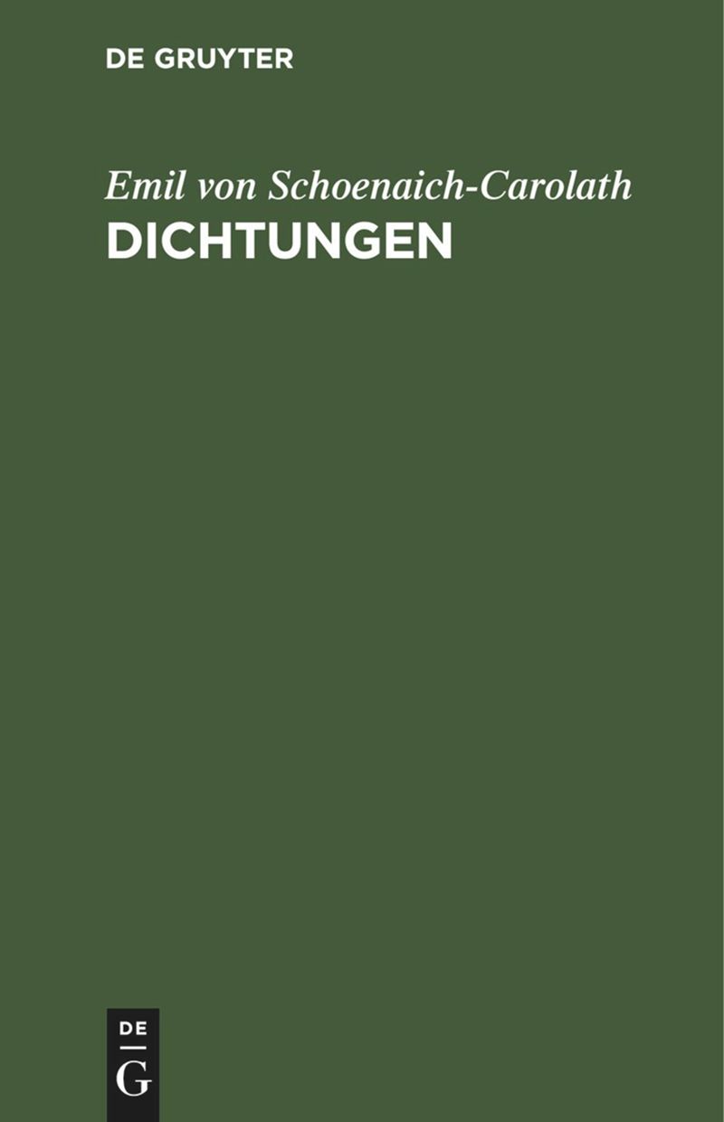 book: Dichtungen