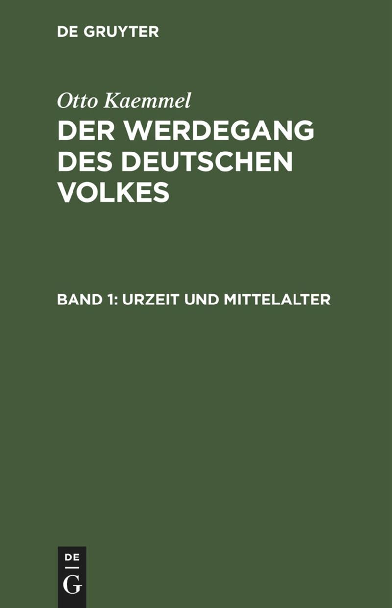 book: Band 1 Urzeit und Mittelalter