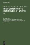 book: 1880, Jahrgang 37, Abteilung 2 Die Fortschritte der Physik des Aethers im Jahre 1886