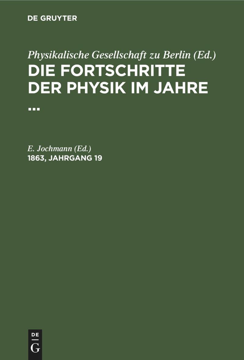 book: 1863, Jahrgang 19