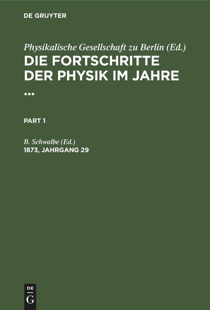 book: 1873, Jahrgang 29
