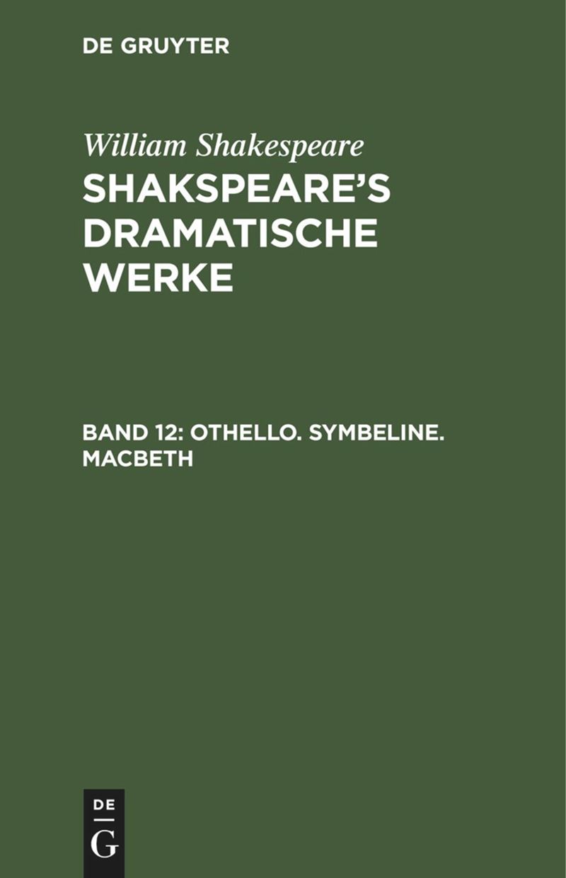 book: Band 12 Othello. Symbeline. Macbeth
