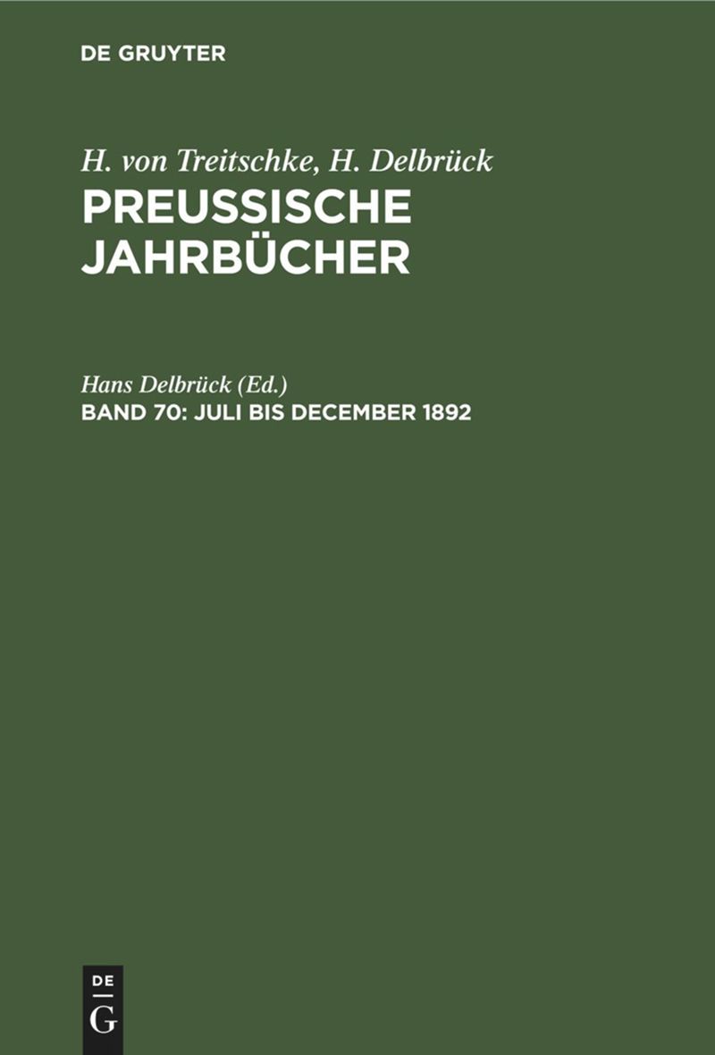 book: Band 70 Juli bis December 1892