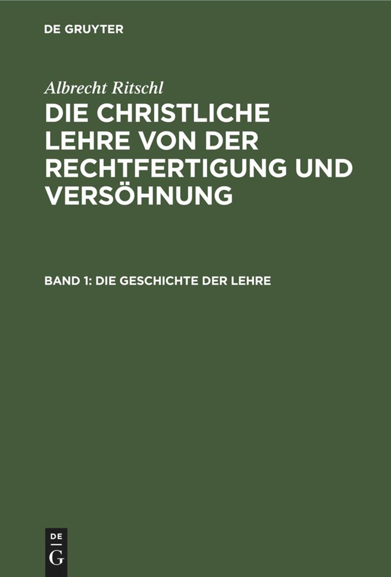 book: Band 1 Die Geschichte der Lehre