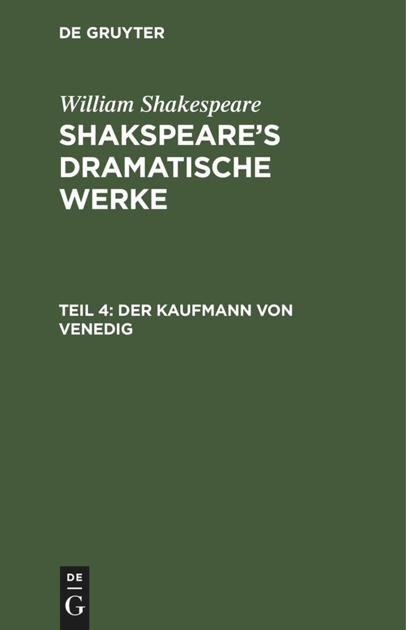 book: Teil 4 Der Kaufmann von Venedig