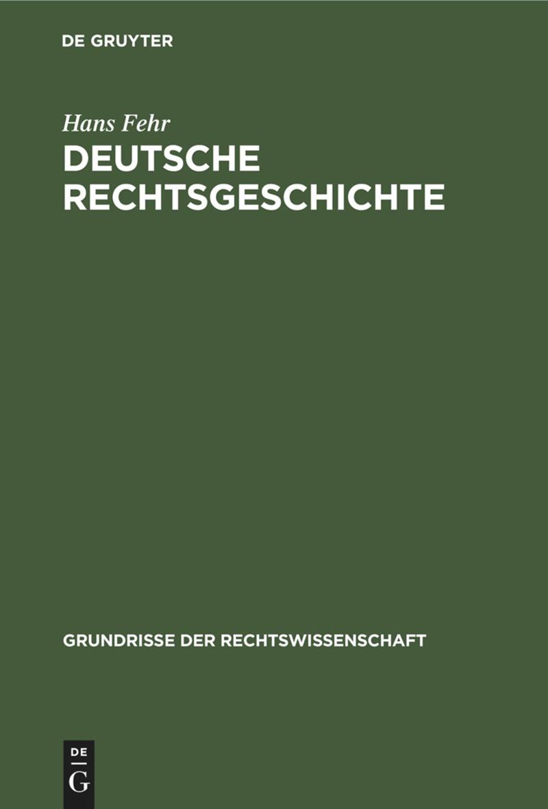 book: Deutsche Rechtsgeschichte