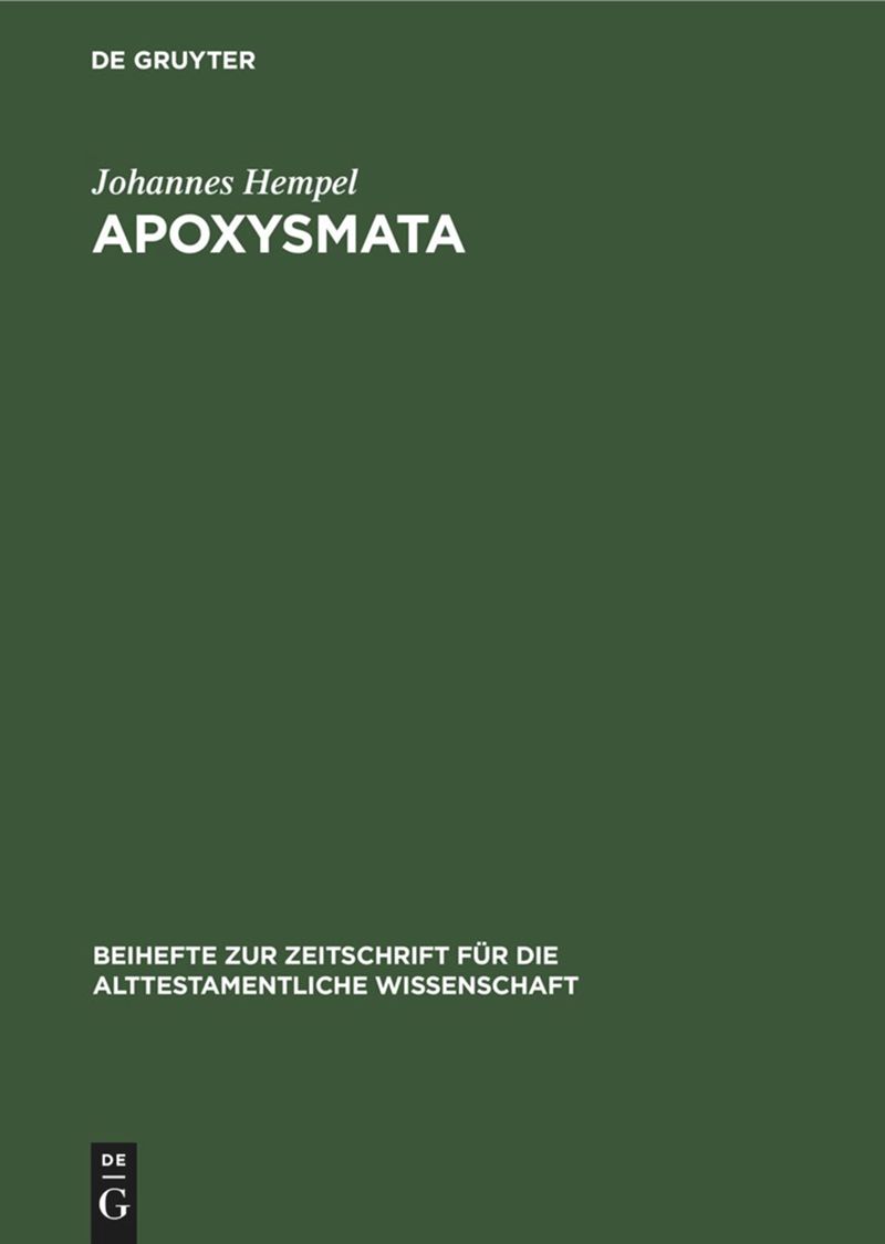 book: Apoxysmata