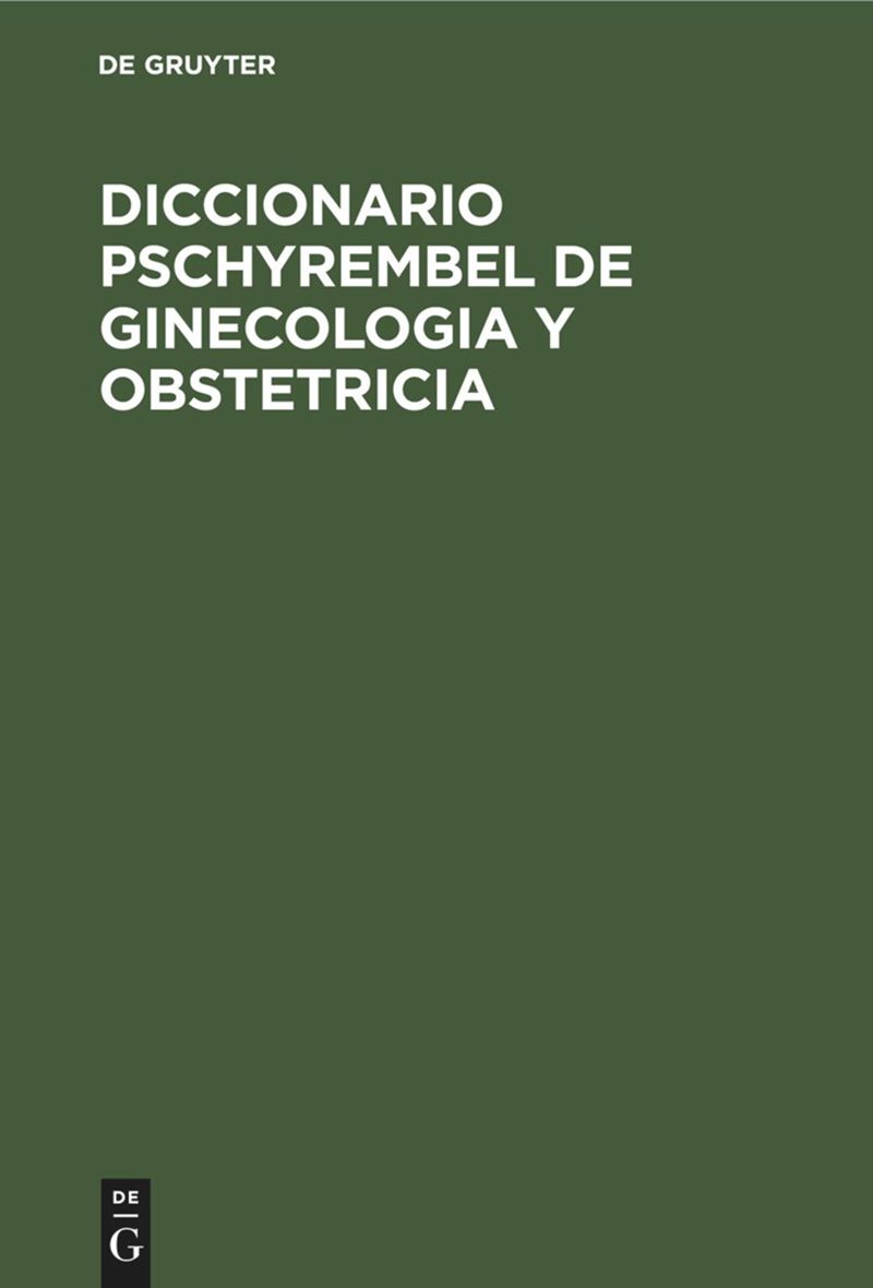 book: Diccionario Pschyrembel de Ginecologia y Obstetricia