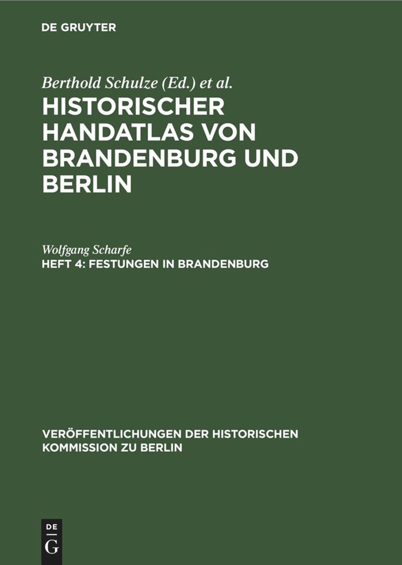 book: Heft 4 Festungen in Brandenburg