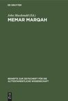 book: Memar Marqah