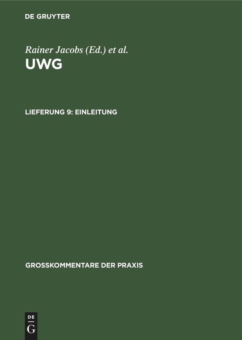 book: Lieferung 9 Einleitung