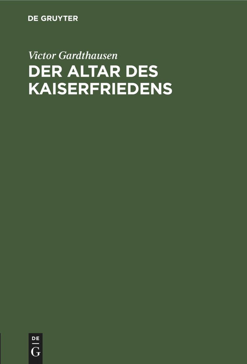 book: Der Altar des Kaiserfriedens