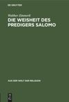 book: Die Weisheit des Predigers Salomo