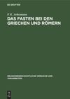 book: Das Fasten bei den Griechen und Römern
