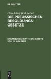 book: Ergänzungsheft 4 Das Gesetz vom 15. Juni 1922
