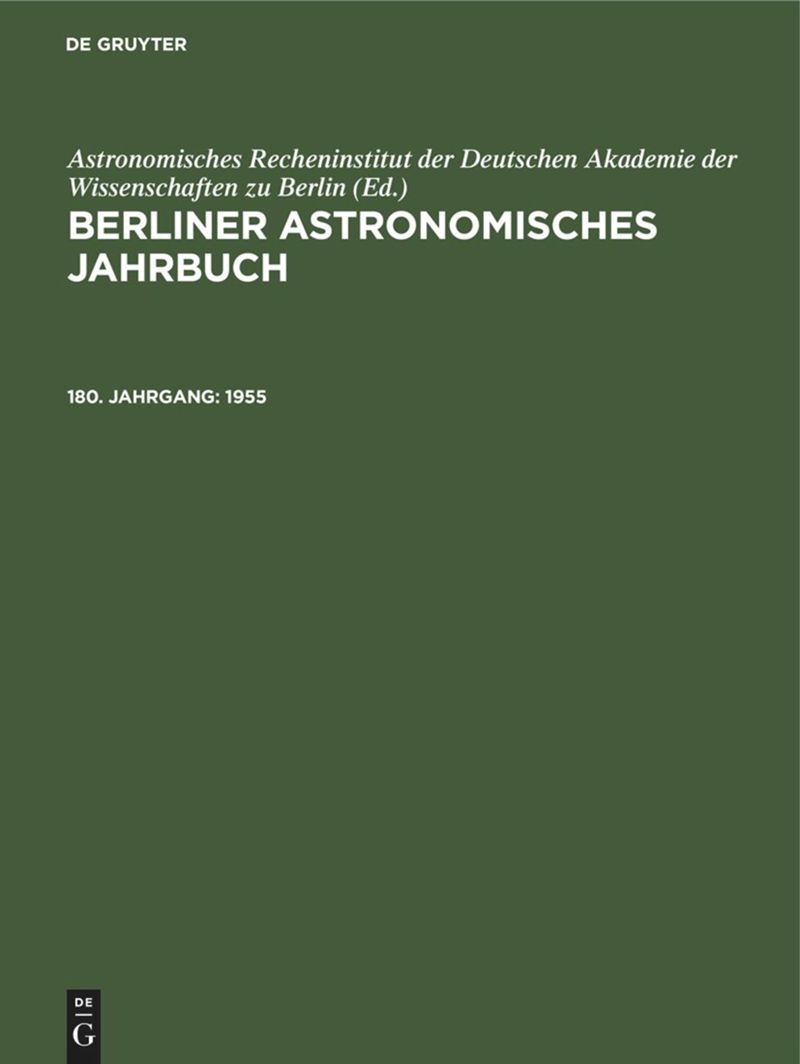 book: 180. Jahrgang 1955