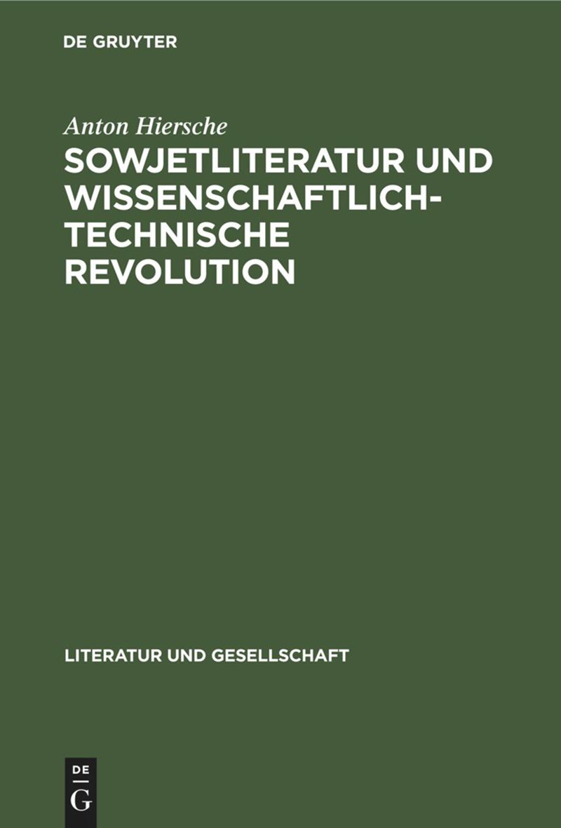 book: Sowjetliteratur und wissenschaftlich-technische Revolution