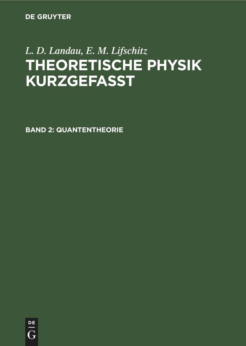 book: Band 2 Quantentheorie