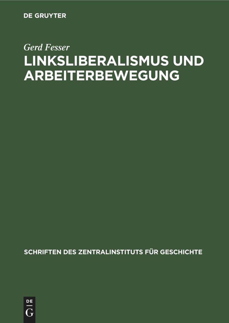book: Linksliberalismus und Arbeiterbewegung