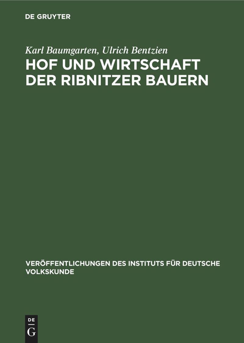 book: Hof und Wirtschaft der Ribnitzer Bauern