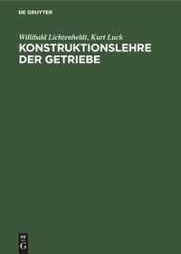 book: Konstruktionslehre der Getriebe