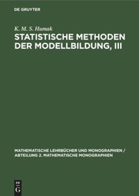 book: Statistische Methoden der Modellbildung, III