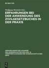 book: Erfahrungen bei der Anwendung des Zivilgesetzbuches in der Praxis
