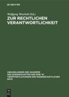book: Zur rechtlichen Verantwortlichkeit