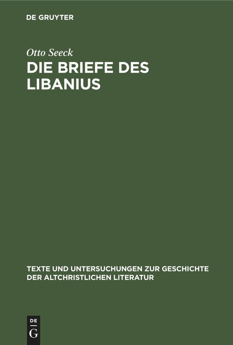 book: Die Briefe des Libanius