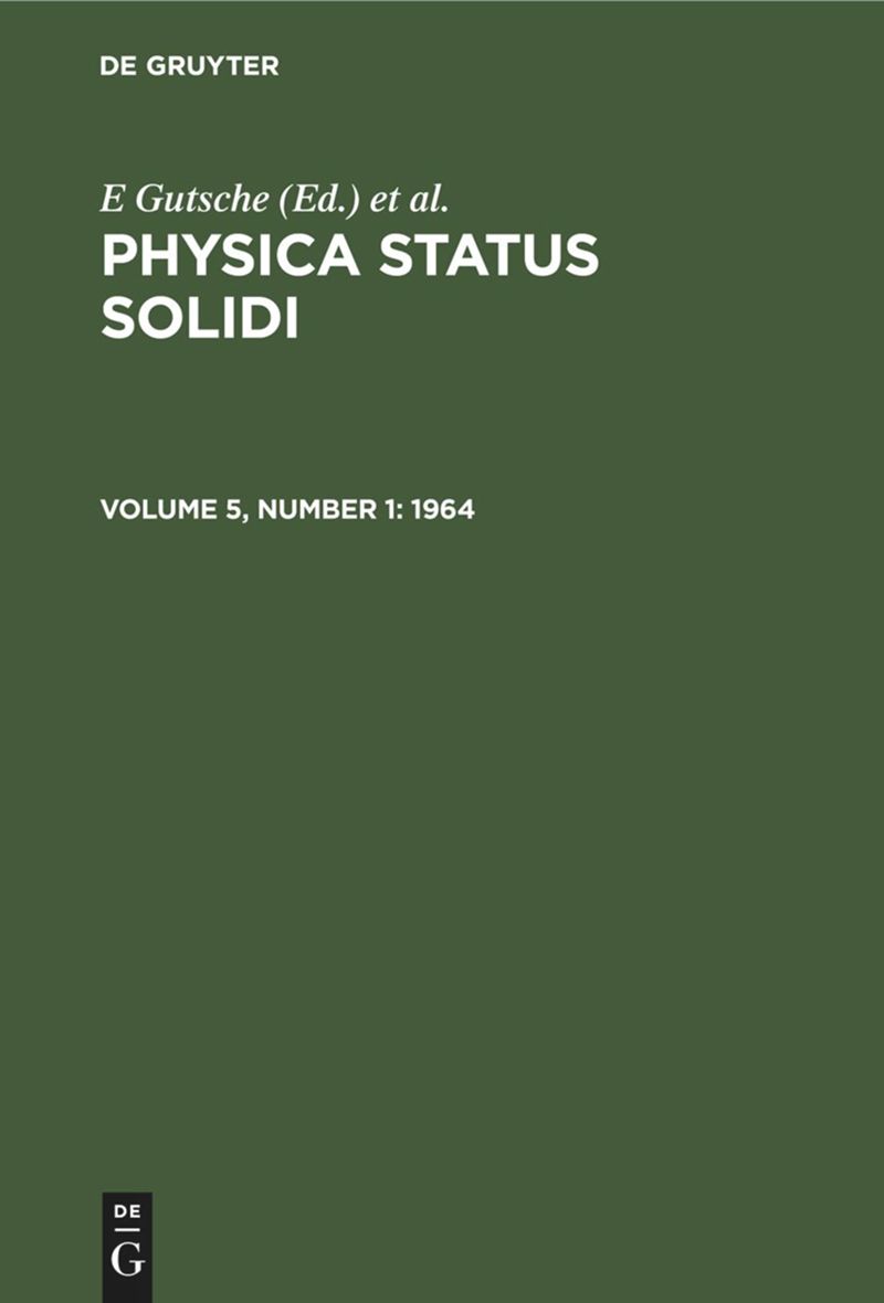 book: Volume 5, Number 1 1964