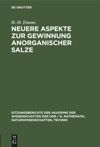 book: Neuere Aspekte zur Gewinnung anorganischer Salze