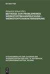 book: Beiträge zum Problemkreis Werkstoffbeanspruchung – Werkstoffcharakterisierung