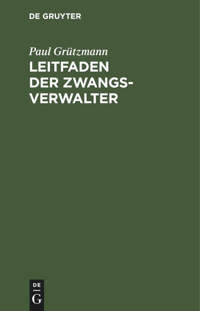 book: Leitfaden der Zwangsverwalter