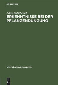 book: Erkenntnisse bei der Pflanzendüngung