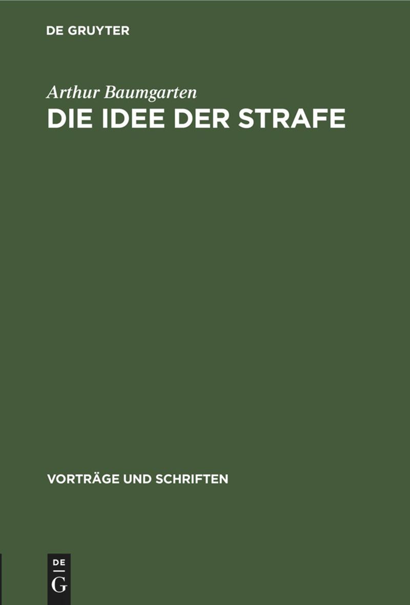 book: Die Idee der Strafe