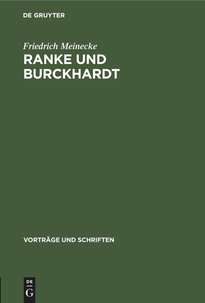 book: Ranke und Burckhardt