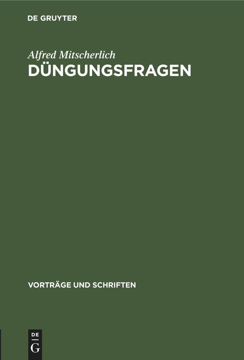 book: Düngungsfragen