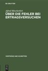 book: Über die Fehler bei Ertragsversuchen
