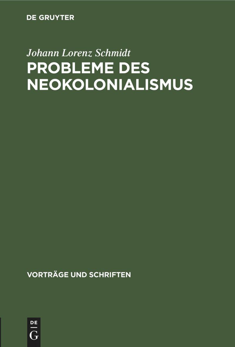 book: Probleme des Neokolonialismus