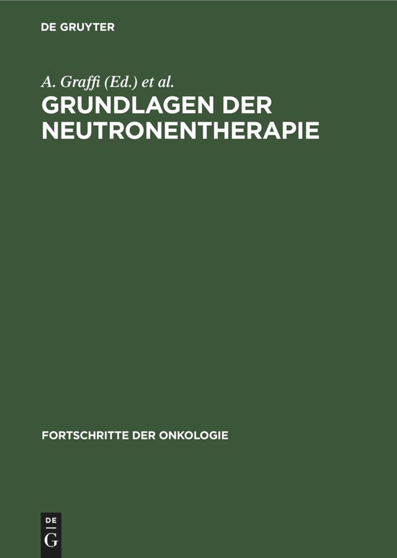 book: Grundlagen der Neutronentherapie