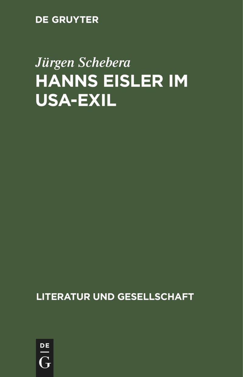 book: Hanns Eisler im USA-Exil