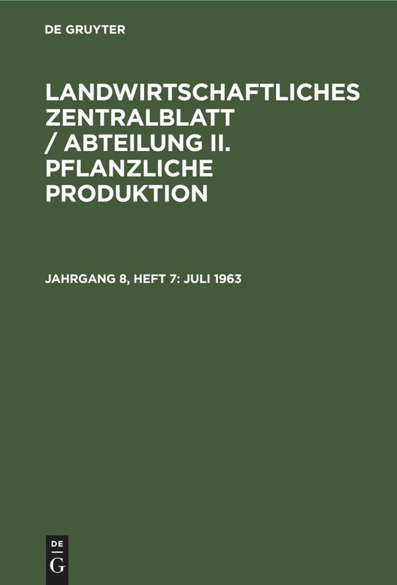 book: Jahrgang 8, Heft 7 Juli 1963