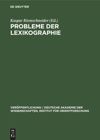 book: Probleme der Lexikographie
