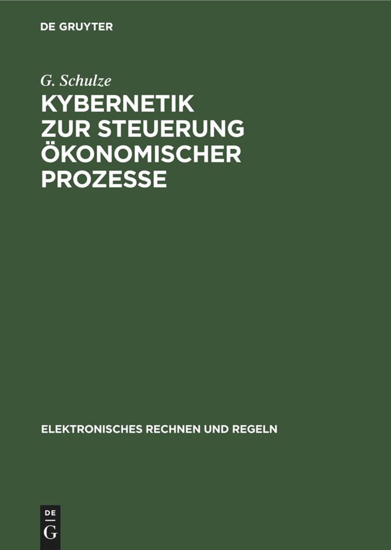 book: Kybernetik zur Steuerung ökonomischer Prozesse