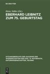 book: Eberhard Leibnitz zum 75. Geburtstag