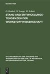 book: Stand und Entwicklungstendenzen der Werkstoffwissenschaft