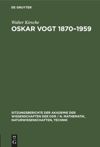 book: Oskar Vogt 1870–1959