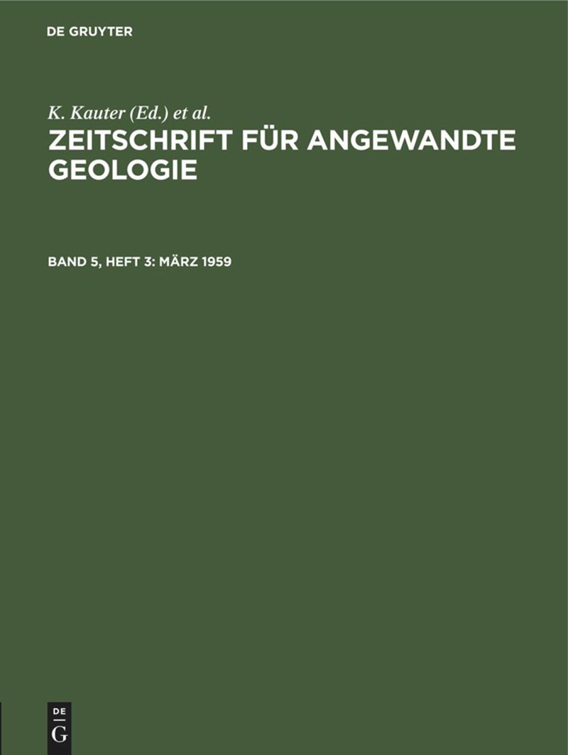 book: Band 5, Heft 3 März 1959