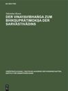 book: II. Der Vinayavibhaṅga zum Bhikṣuprātimokṣa der Sarvāstivādins