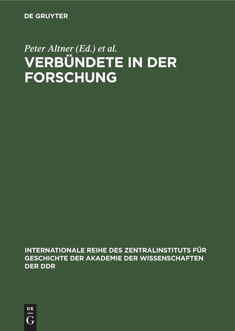 book: Verbündete in der Forschung